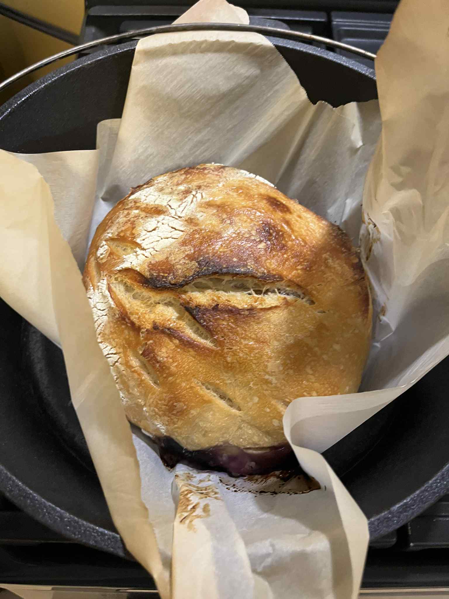 Homemade artisan bread loaf